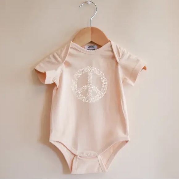 Polished Prints Peace Floral Onesie - Picture 1 of 1